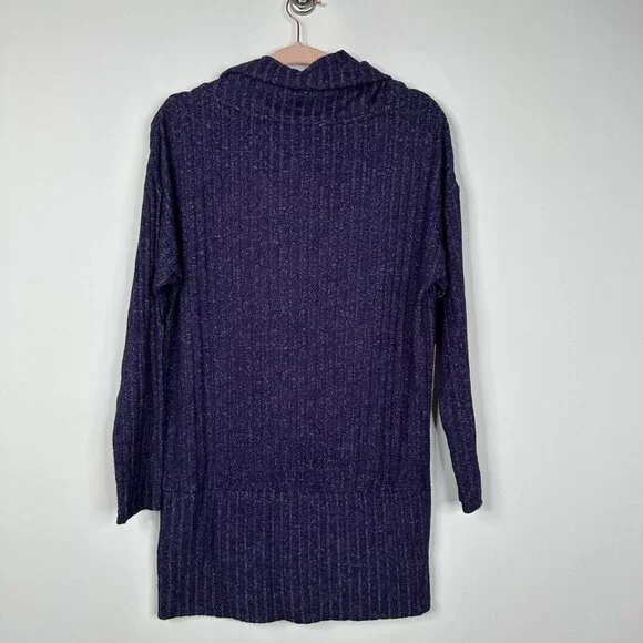 NWT White House Black Market Cowl Neck Banded Tunic Deep Amethyst XL WHBM37